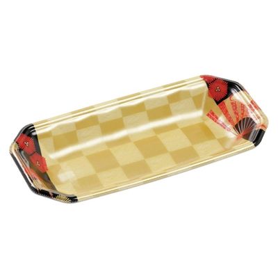 エフピコ 発泡トレー メガプレート25-12(30)平 扇市松金 4C992974 1ケース(1200個(100個×12)（直送品）