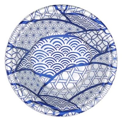 エフピコ 麺容器 MFPホット麺18小(73)絞 なみ紋青 4M001189 1ケース(600個(50個×12)（直送品）