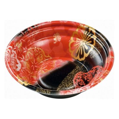 エフピコ 麺容器 MFPホット麺18小(52)絞 幸楽赤黒 4M003186 1ケース(600個(50個×12)（直送品）
