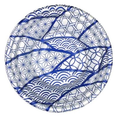 エフピコ 麺容器 MFPホット麺18小(52)絞 なみ紋青 4M003189 1ケース(600個(50個×12)（直送品）