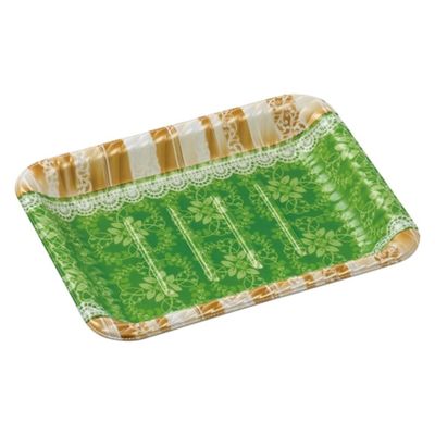 エフピコ オードブル容器 MFPティアラ角皿22-17本体リラD緑 4M022179 1ケース(600個(50個×12)（直送品）