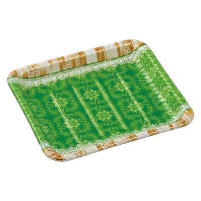 エフピコ オードブル容器 MFPティアラ角皿25-22本体リラD緑 4M025229 1ケース(600個(50個×12)（直送品）