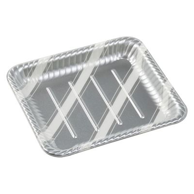 エフピコ オードブル容器 MFPティアラ角皿25-22 スラン銀 4M025227 1ケース(600個(50個×12)（直送品）