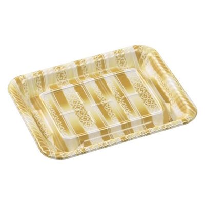 エフピコ オードブル容器 MFPティアラ角台25-19 本体 レア金 4M425194 1ケース(600個(50個×12)（直送品）