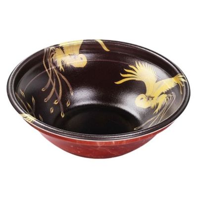 エフピコ 麺容器 MFP麺鉢-丸19(61) 本体 鳥金赤石 4M681190 1ケース(450個(25個×18)（直送品）