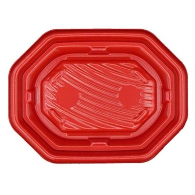 エフピコ 惣菜容器 MFPグラブ八角20-15 本体 M赤黒 4M952015 1ケース(600個(50個×12)（直送品）