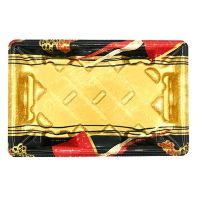 エフピコ 寿司容器 輝ステージ2-4枠盛 本体 角みやび赤 59630204 1ケース(900個(50個×18)（直送品）