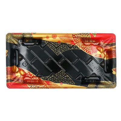 エフピコ 寿司容器 輝ステージ2-6枠盛 本体 はな扇子赤 59610206 1ケース(600個(50個×12)（直送品）