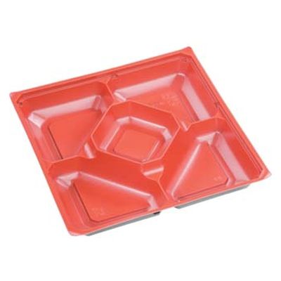 エフピコ WPS-角235-235-N1(内装)赤 78575231 1ケース(90個(10個×9)（直送品）