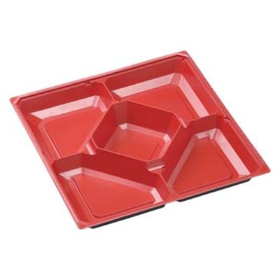 エフピコ WPS-角270-270-N1(内装)赤 78575271 1ケース(60個(15個×4)（直送品）