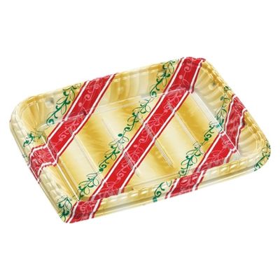 エフピコ オードブル容器 MSDティアラプレート26-20リッチ赤 7E332625 1ケース(400個(50個×8)（直送品）