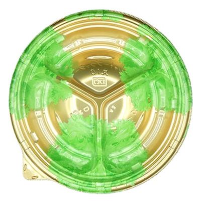 エフピコ オードブル容器 シャトープラッター丸10 本体 金リーフ 7E382010 1ケース(400個(25個×16)（直送品）