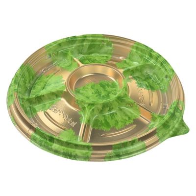 エフピコ オードブル容器 シャトープラッター丸30 本体 金リーフ 7E382030 1ケース(200個(10個×20)（直送品）