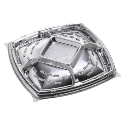 エフピコ オードブル容器 シャトープラッター角50 本体 銀 7E385250 1ケース(160個(10個×16)（直送品）