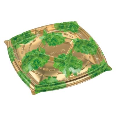 エフピコ オードブル容器 シャトープラッター角50 本体 金リーフ 7E385350 1ケース(160個(10個×16)（直送品）