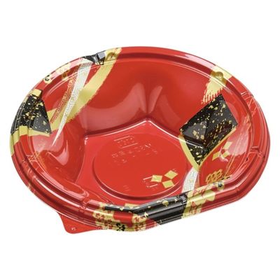 エフピコ どんぶり容器 MSD半月丼 18-17(40) 花菱赤 7M041817 1ケース(1000個(50個×20)（直送品）