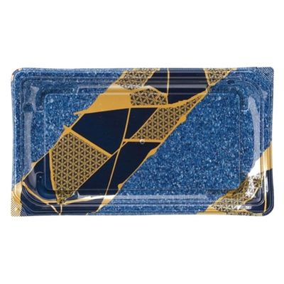 エフピコ 寿司容器 四季皿2-5 本体 金継ぎ紺 7Z972256 1ケース(600個(50個×12)（直送品）
