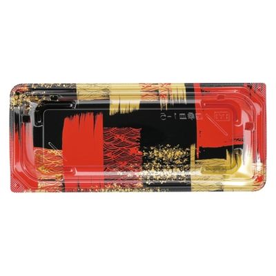 エフピコ 寿司容器 四季皿1-5 本体 角紋赤 7Z972260 1ケース(800個(50個×16)（直送品）