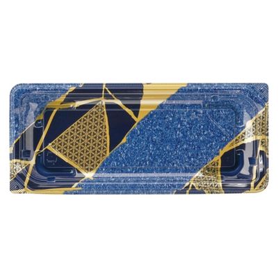 エフピコ 寿司容器 四季皿1-5 本体 金継ぎ紺 7Z972261 1ケース(800個(50個×16)（直送品）