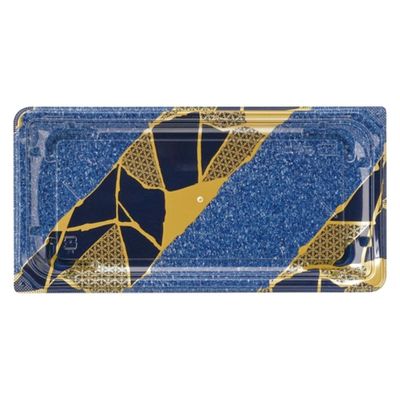 エフピコ 寿司容器 四季皿2-6 本体 金継ぎ紺 7Z972271 1ケース(500個(50個×10)（直送品）