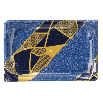 エフピコ 寿司容器 四季皿2-4 本体 金継ぎ紺 7Z972286 1ケース(600個(50個×12)（直送品）