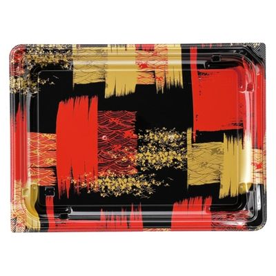 エフピコ 刺身容器 四季皿25-18 本体 角紋赤 7Z972324 1ケース(400個(50個×8)（直送品）