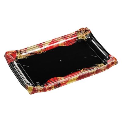 エフピコ 寿司容器 四季皿3-6 本体 扇ばやし赤 7Z972349 1ケース(300個(50個×6)（直送品）