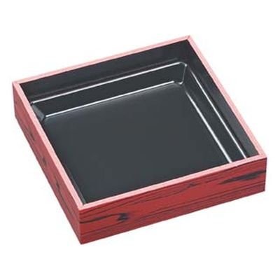 エフピコ 弁当容器 WPS-角165-165 本体 赤焼板目黒 80050129 1ケース(240個(15個×16)（直送品）