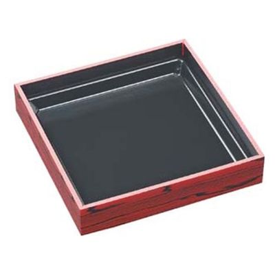 エフピコ 弁当容器 WPS-角214-214V 本体 赤焼板目黒 80050132 1ケース(135個(15個×9)（直送品）