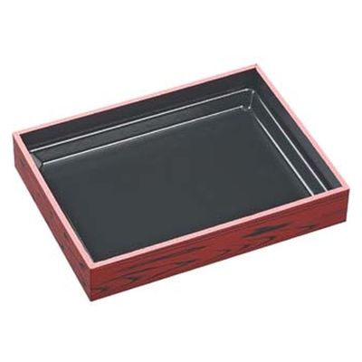 エフピコ 弁当容器 WPS-角251-190 本体 赤焼板目黒 80050139 1ケース(135個(15個×9)（直送品）