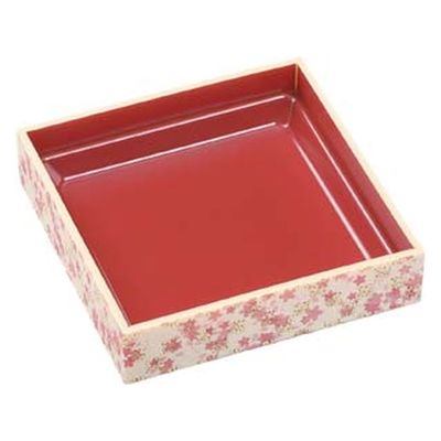 エフピコ 弁当容器 WPS-角180-180(V) 本体 花かすみ朱 80060053 1ケース(240個(15個×16)（直送品）