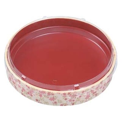 エフピコ 弁当容器 WPS-丸250V 花かすみ朱 エコ蓋付 80060056 1ケース(90個(15個×6)（直送品）