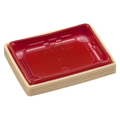 エフピコ 折箱 WUS-M1大ハーフ 柾目赤 8D370012 1ケース(540個(30個×18)（直送品）