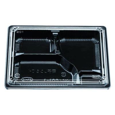 エフピコチューパ 弁当容器 松花堂 201-1 黒セット CP560631 1ケース(600個(100個×6)（直送品）