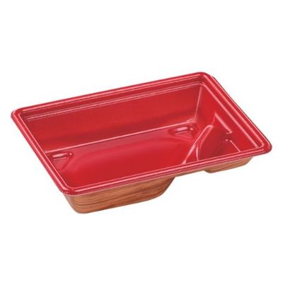 エフピコ どんぶり容器 MFP-角重18-13-1 赤拓木 4M018133 1ケース(1200個(50個×24)（直送品）