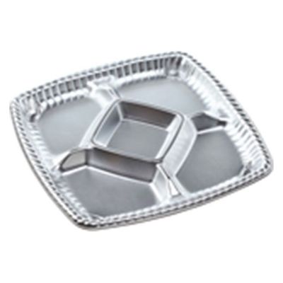 エフピコ オードブル容器 ティアラプラッター240 本体 銀 48712400 1袋(10個)（直送品）