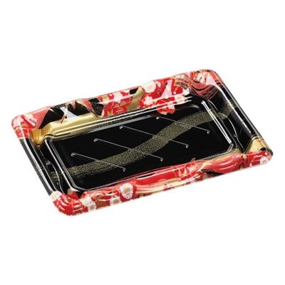 エフピコ 寿司容器 大波皿2-4(V1) 本体 風花赤 4C402204 1袋(50個)（直送品）