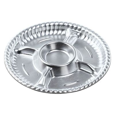 エフピコ オードブル容器 ティアラプラッター丸20 本体 銀 48610200 1袋(25個)（直送品）