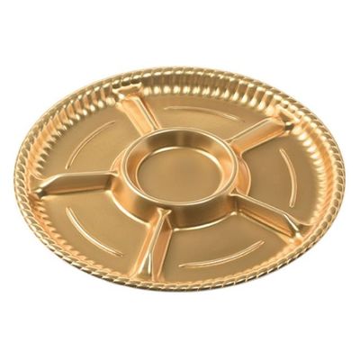 エフピコ オードブル容器 ティアラプラッター丸40 本体 金 48700400 1袋(10個)（直送品）