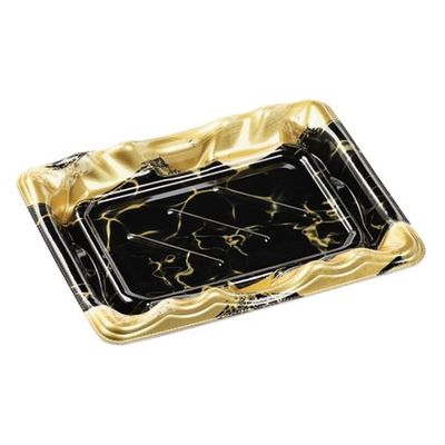 エフピコ 寿司容器 大波皿2-3 本体 黒なぎ金 45900203 1ケース(900個(50個×18)（直送品）