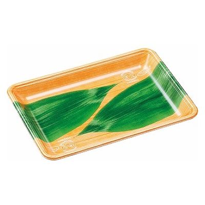 エフピコ 発泡トレー FLB-Y18-25 エコ木目葉らん 3B212184 1袋(100個)（直送品）