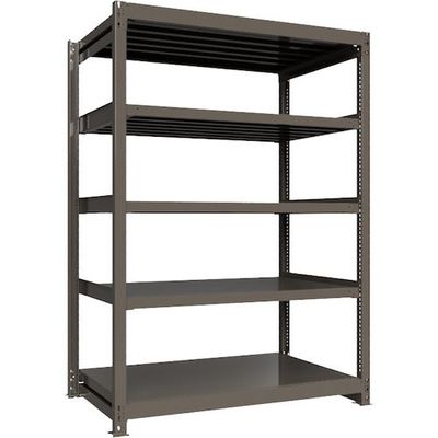 ICHIMAI 重量ボルトレスラック 段荷重1000Kg H2100×W1500×D900 天地5段 単体グレー TH1000-759T5（直送品）