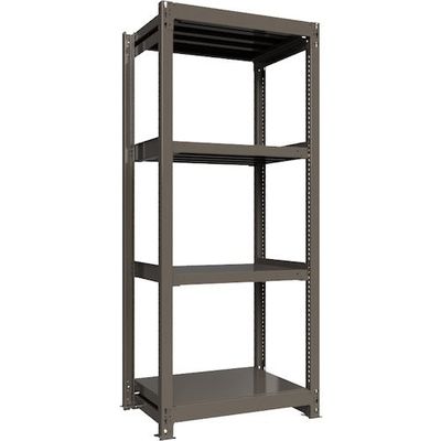 ICHIMAI 重量ボルトレスラック 段荷重1000Kg H2100×W900×D600 天地4段 単体グレー TH1000-736T4（直送品）