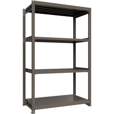 ICHIMAI 重量ボルトレスラック 段荷重1000Kg H2400×W1500×D750 天地4段 単体グレー TH1000-857T4（直送品）