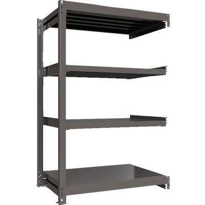 ICHIMAI 重量ボルトレスラック 段荷重1000Kg H1800×W1200×D750 天地4段 連結グレー TH1000-647R4（直送品）