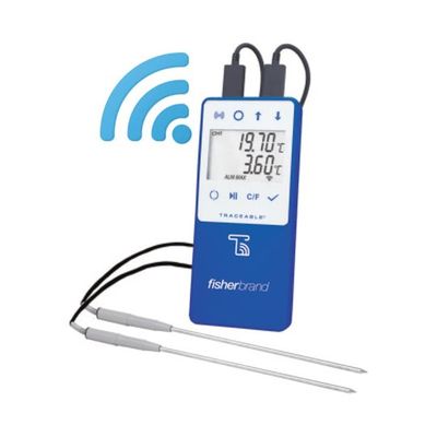 Fisherbrand(TM) TraceableLIVE(TM) WiFiデータログ温度計 2ステンレス製プローブ 15-079-618（直送品）