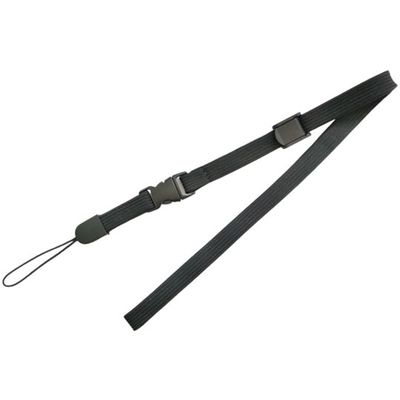 Trimate ワンタッチで外せる平紐ストラップ TR-STP017-BK 1個 67-4921-08（直送品）