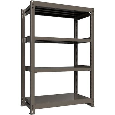 ICHIMAI 重量ボルトレスラック 段荷重1000Kg H1800×W1200×D600 天地4段 単体グレー TH1000-646T4（直送品）
