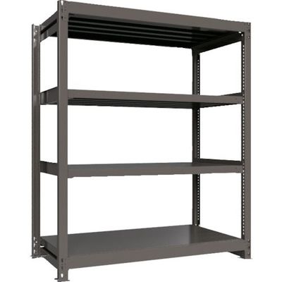 ICHIMAI 重量ボルトレスラック 段荷重1000Kg H1800×W1500×D750 天地4段 単体グレー TH1000-657T4（直送品）