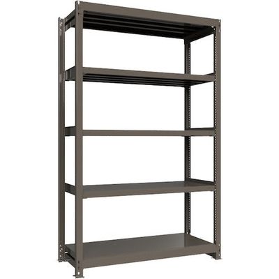 ICHIMAI 重量ボルトレスラック 段荷重1000Kg H2400×W1500×D600 天地5段 単体グレー TH1000-856T5（直送品）